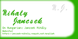 mihaly jancsek business card