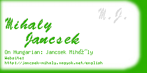 mihaly jancsek business card